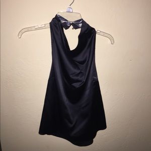 High neck low back top M